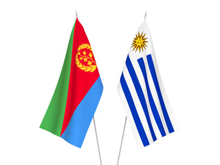 Oriental Republic of Uruguay and Eritrea flags