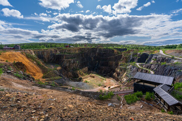 View from the large copper mine in Falun