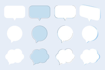 Speech Bubble set. Talk bubble. Cloud speech bubbles collection