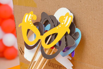 Stick Half Party Mask Stock Photos