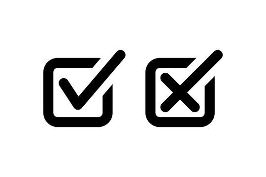 Premium Vector  Cross check symbol