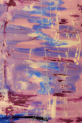 Paint on Canvas: Abstract Pattern in Blue, Purple and White Hues - Background