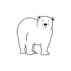 Fototapeta na wymiar Bear logo - icon vector illustration on white background