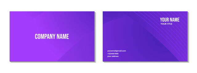 Obraz na płótnie Canvas business card design abstract purple background with lines