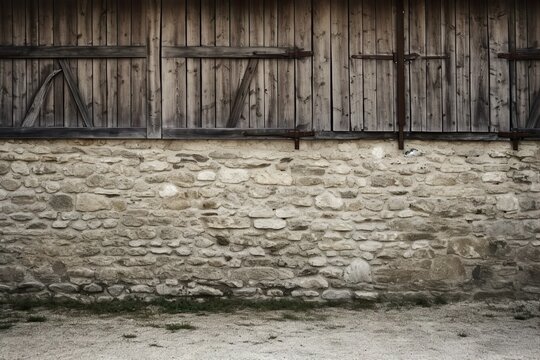 Rustic Reverie: A Photographic Background of a Weathered Stable Wall, Capturing the Timeless Charm and Enduring Beauty of Equestrian Life