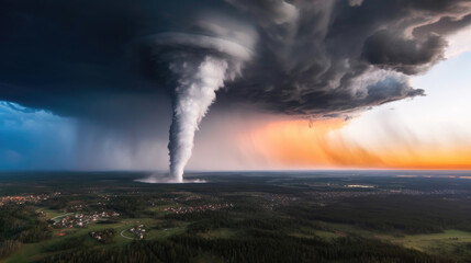 Photo a mesmerizing sight of a tornado 