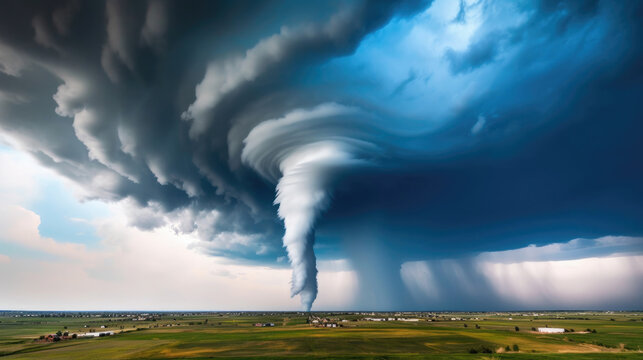 Photo a mesmerizing sight of a tornado 