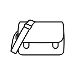 Business suitcase. Men bag icon.