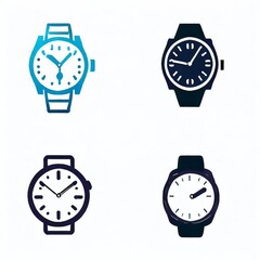 Men's wrist watch time on hand