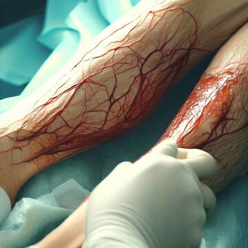 Leg veins, phlebologist treatment clinic Generative AI