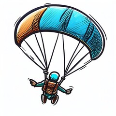 Skydiving jumping from an airplane  Generative AI