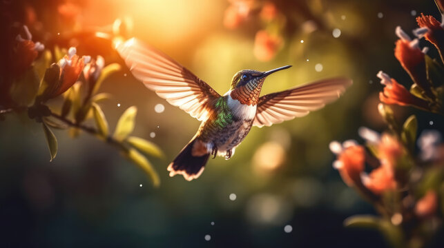 a stunning shot of a kolibri