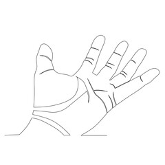 one liner drawing of hand
