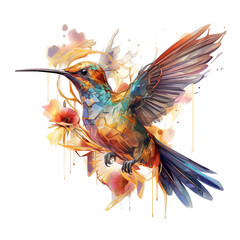 Beautiful Colorful Hummingbird Bird - 610651768