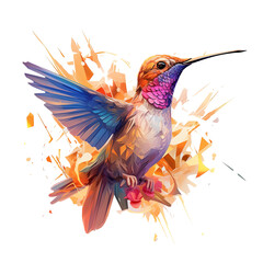 Beautiful Colorful Hummingbird Bird - 610651917
