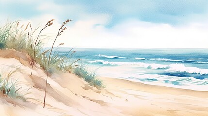 Vlies Fotobehang Pastel colors light watercolors of a sunny day