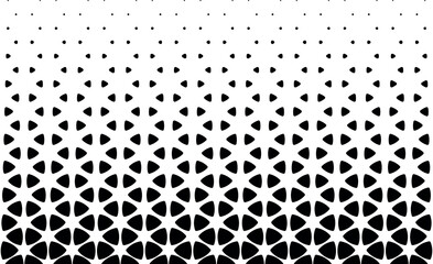 Disappearing triangles. Seamless pattern in one direction.