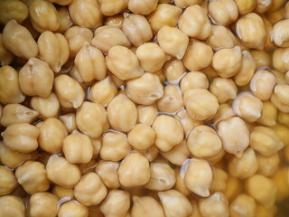 Water soaked chick peas looks, after 12 hours