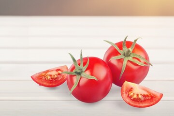 Tasty fresh ripe cherry tomato