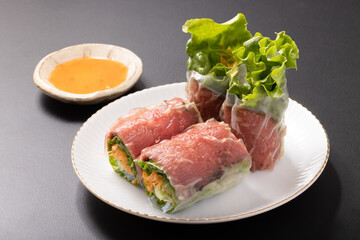 ローストビーフの生春巻き