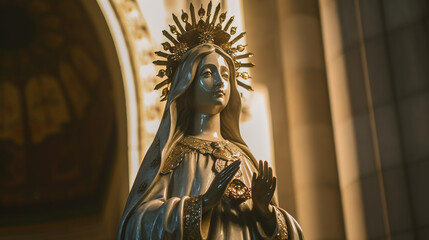 estátua de maria Mãe de jesus, fé cristã