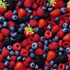 Assorted summer different berries as a background.