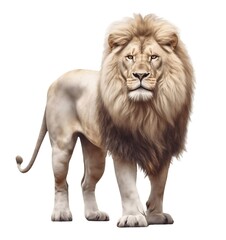 Fototapeta na wymiar lion isolated on white background