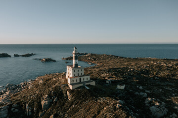Fototapeta na wymiar Isola dei Cavoli Lighthouse. Capo Carbonara lighthouse. Villasimius