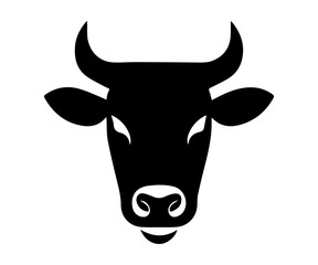 Cow Silhouette icon,Cattle Head Vector Illustration.Cattle logo template in trendy style