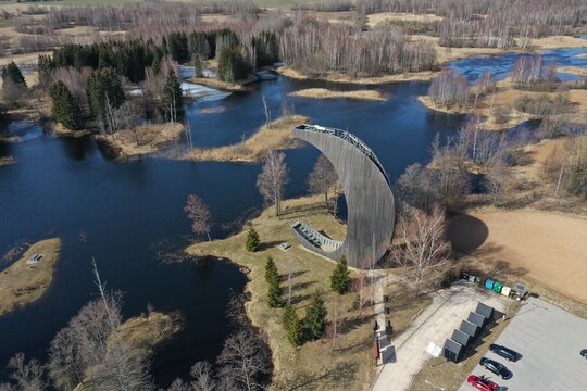 Anikskiai Tower, located near Birzai city in Lithuania