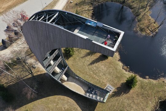 Anikskiai Tower, located near Birzai city in Lithuania