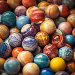 Fototapeta na wymiar Colorful Stone Balls