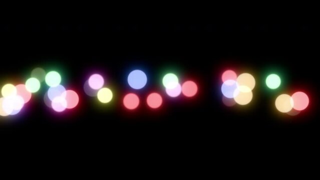 Abstract colorful bokeh animation. Seamless loopable animation background.