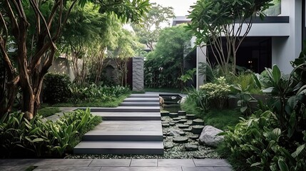 Serenity's Path: An Enchanting Journey through an Organic Minimalistic Garden 1. Generative AI