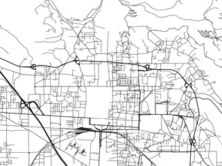 Obraz premium Vector road map of the city of Caserta in the Italy on a white background.