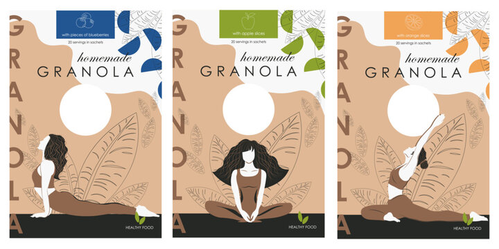 Welness granola packaging design