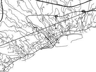 Vector road map of the city of  Sanremo in the Italy on a white background.