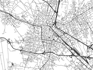 Obraz premium Vector road map of the city of Gallarate in the Italy on a white background.