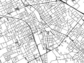Vector road map of the city of  Legnano in the Italy on a white background.