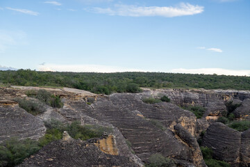 different dark rock in the hinterland