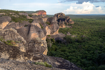 different dark rock in the hinterland