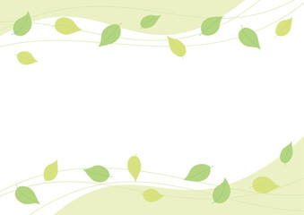 緑の葉っぱのフレーム