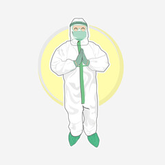 doctor hazmat Vector Art, Icons, and Graphics logo design