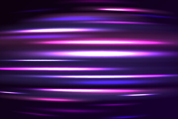 Fototapeta premium Colorful light trails with motion effect. Neon color glowing lines background, high-speed light trails effect.