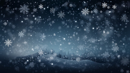 Neve caindo realista com flocos de neve e nuvens. Fundo transparente de inverno para cartão de Natal ou ano novo. Efeito de tempestade de geada, queda de neve, gelo. ilustração vetorial