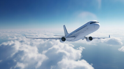 Fototapeta na wymiar aeroplano avião no céu 