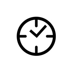 illustration symbol wall clock flat design concept 