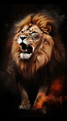 Fototapeta na wymiar leão poderoso 