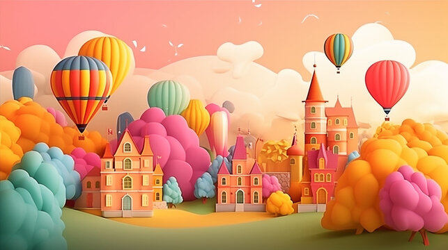 fundo cen&aacute;rio castelo de princesas 
