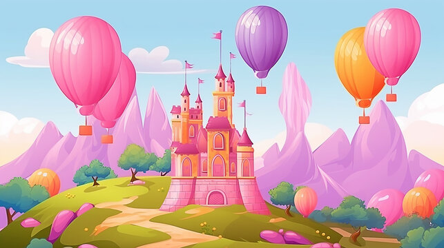 fundo cen&aacute;rio castelo de princesas 